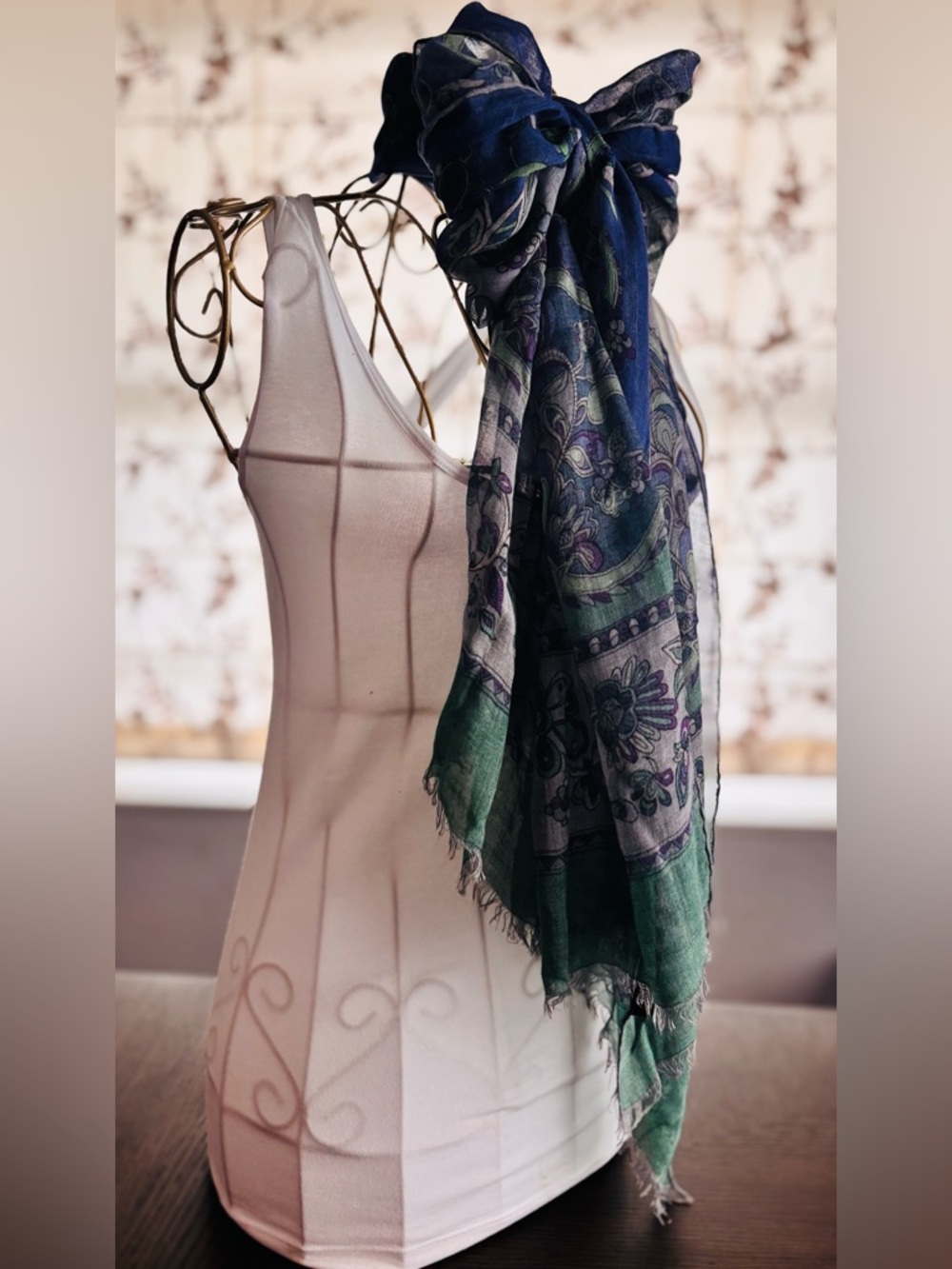 Emilio Pucci Firenze Modal Cashmere Shawl Scarf Italy 78x24 - Picture 3 of 9